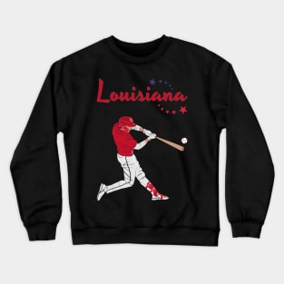 Louisiana USA Baseball Crewneck Sweatshirt